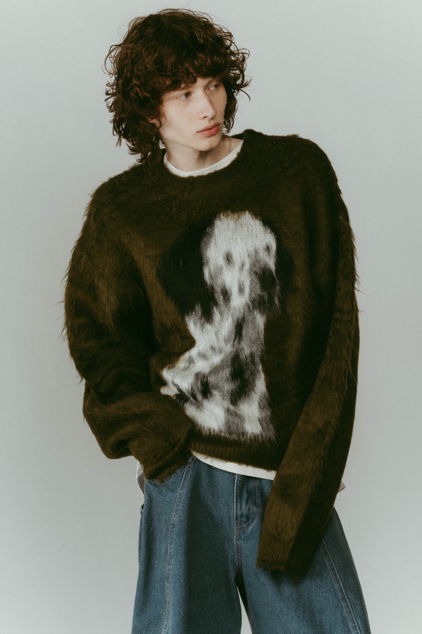 dalmatian shaggy knit(unisex)/green | KNUTH MARF