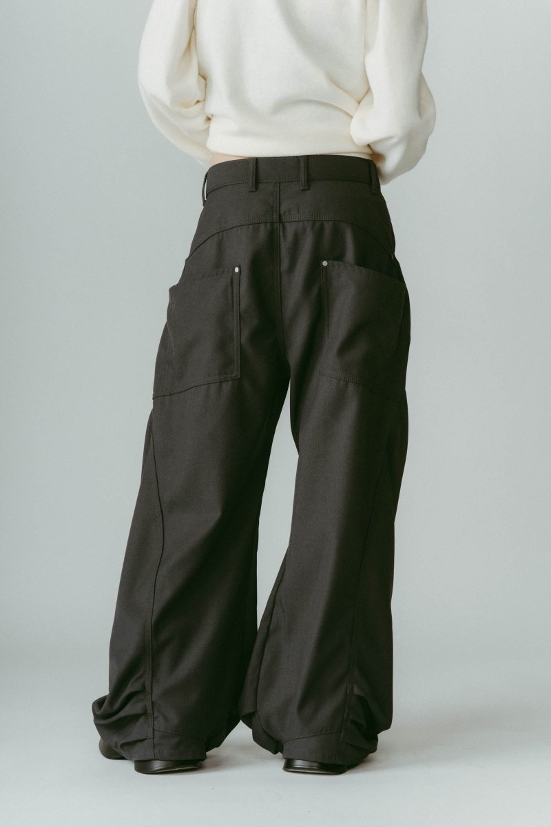 tuck design denim pants/gray | KNUTH MARF