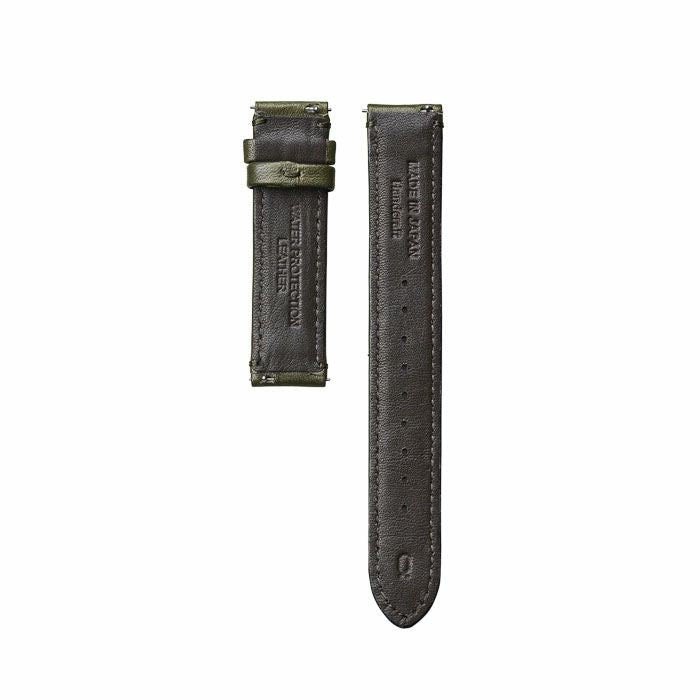 Knot S18-SWP-OV 時計ベルト バンド 本革 18mm オリーブ 防水