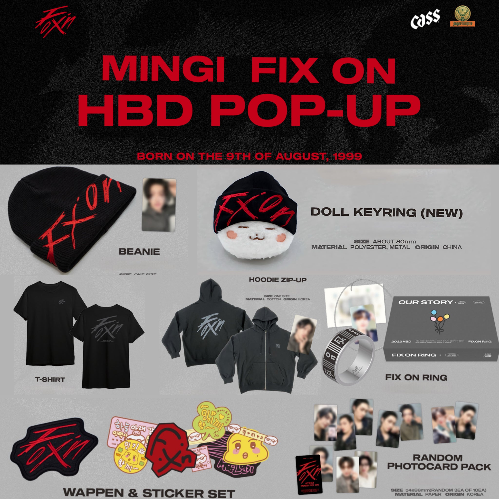 ATEEZ MINGI - FIX ON HBD POP-UP Official MD (Pre-Order NOVEMBER