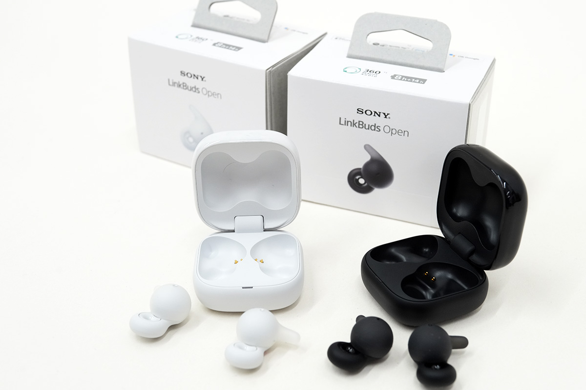 耳をふさがない穴あき完全ワイヤレスイヤホン「LinkBuds Open」実機