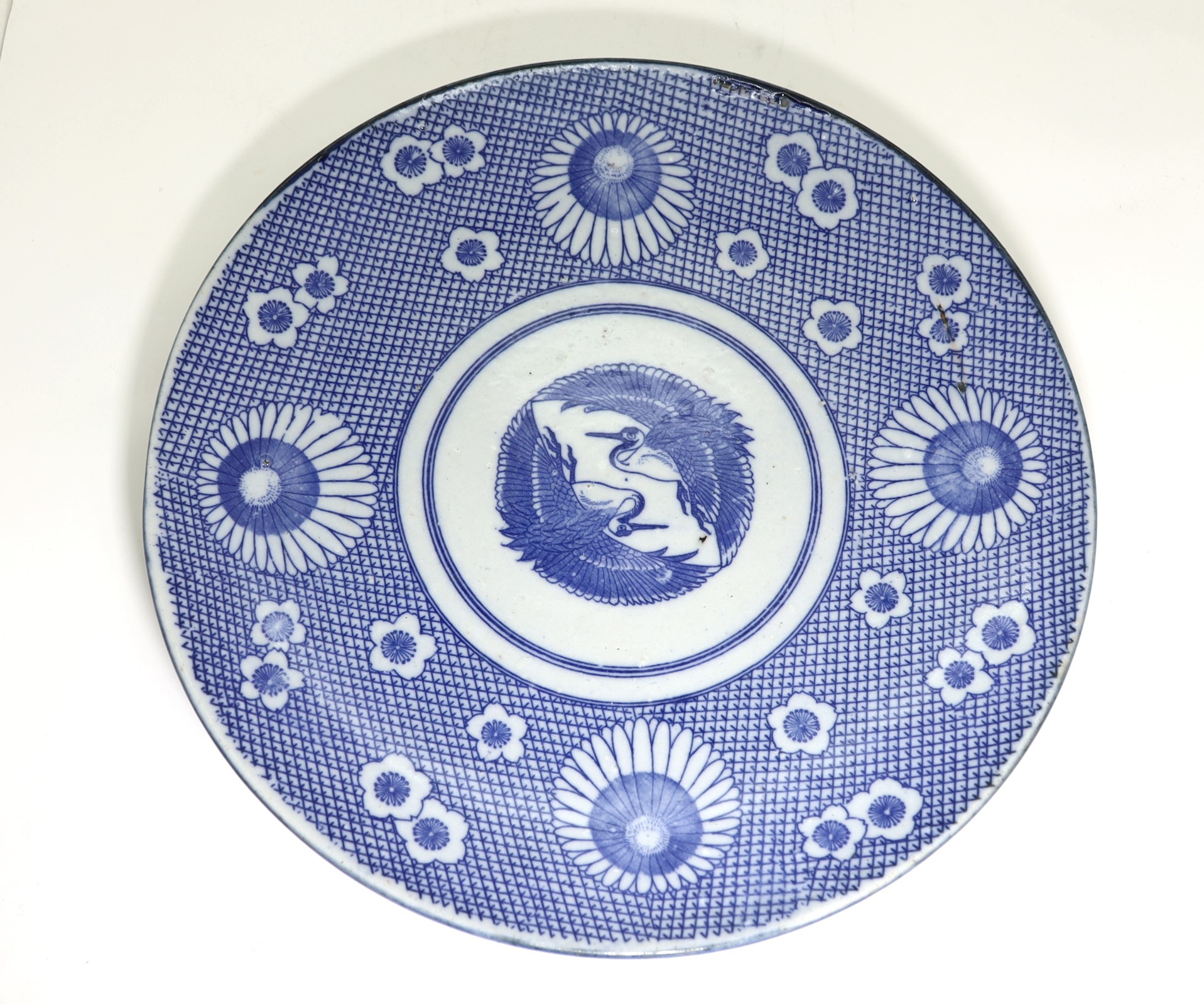 赤壁賦 染付紋 楕円形輪花皿】 赤壁賦 染付紋 楕円