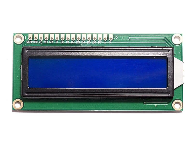 LCD 1602 Green Blue I2C Adapter - Kuriosity
