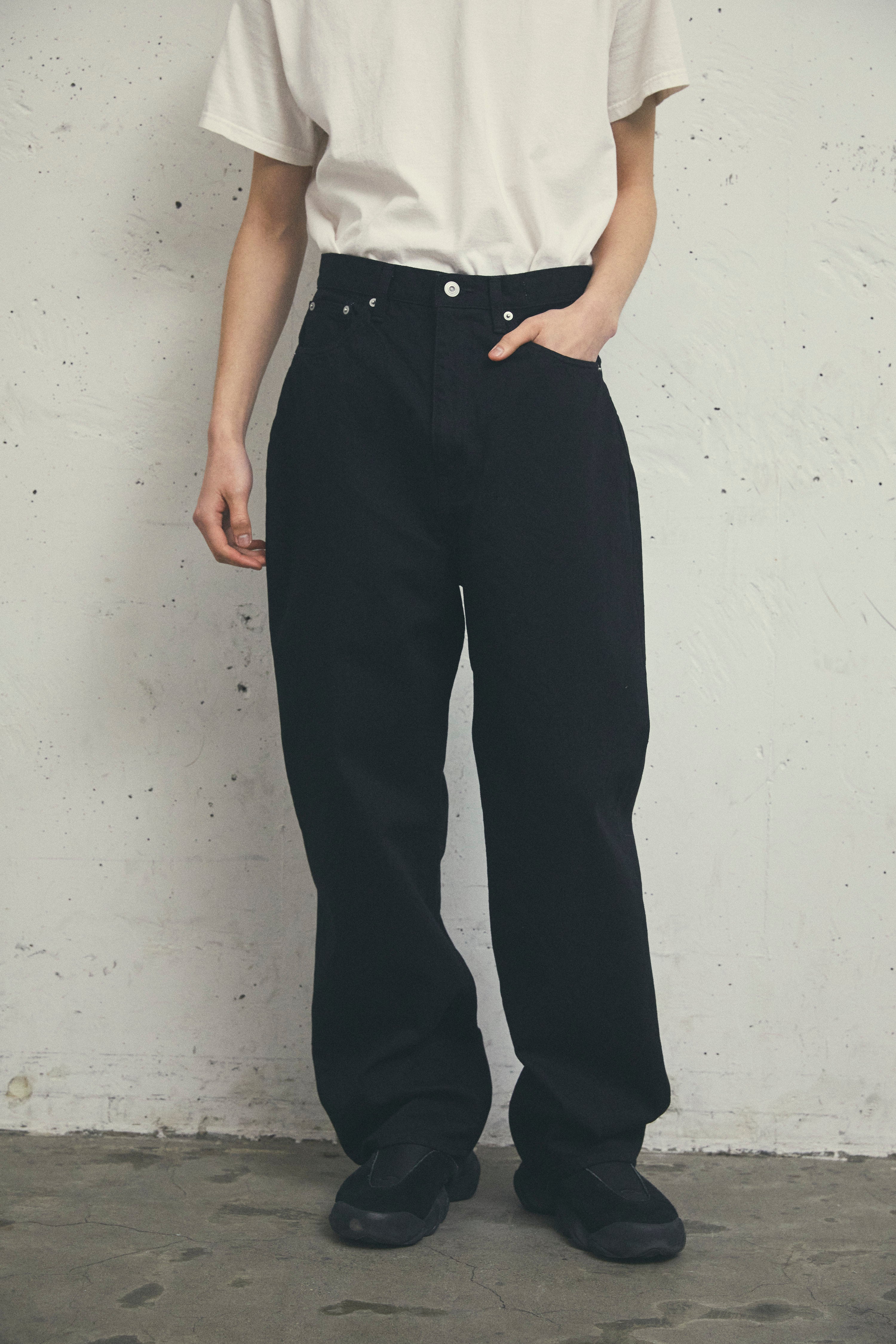 KURO Optima Black One Wash | High-Waist Wide Leg Denim Jeans