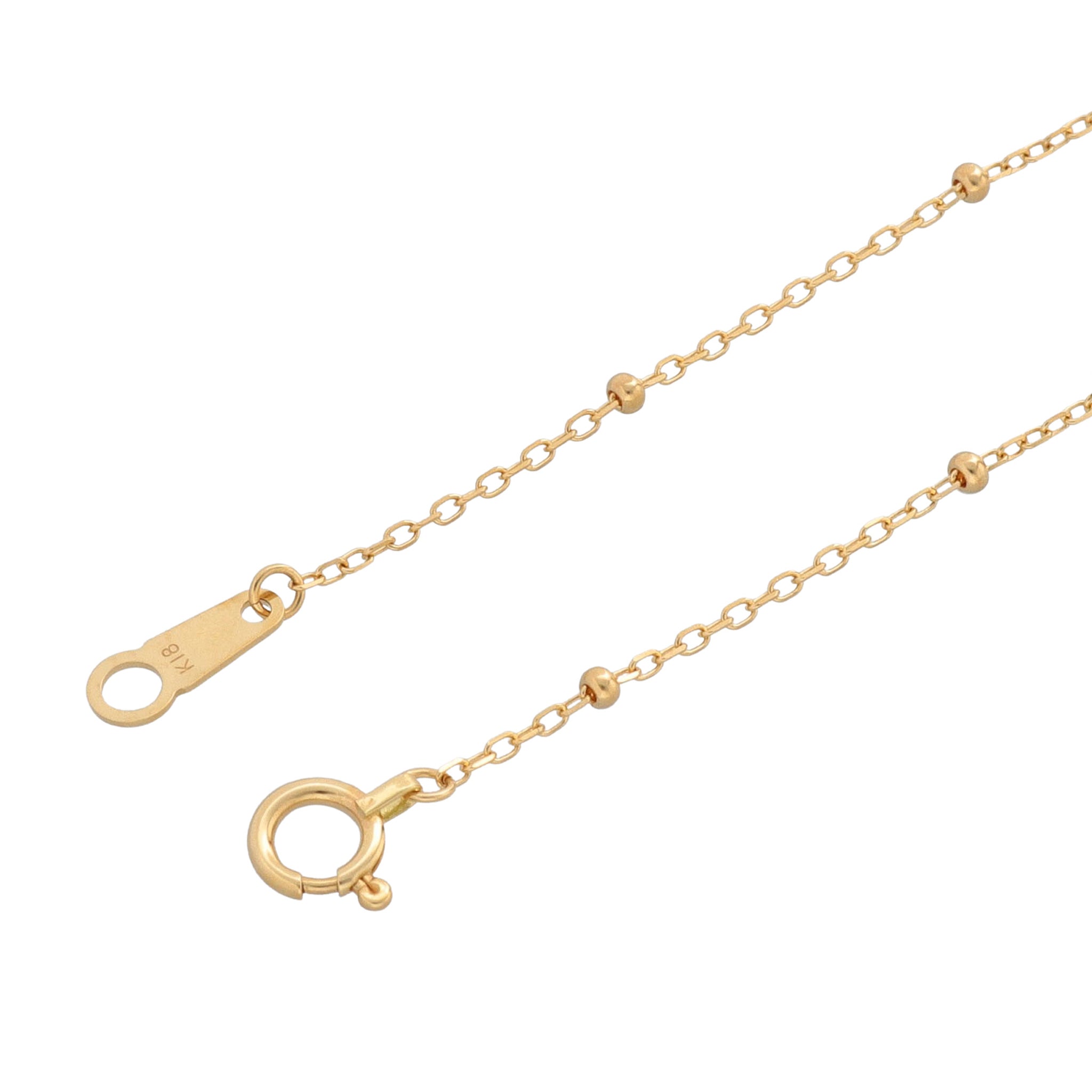 K18 PPC小豆 0.25φ ネックレス 50cm