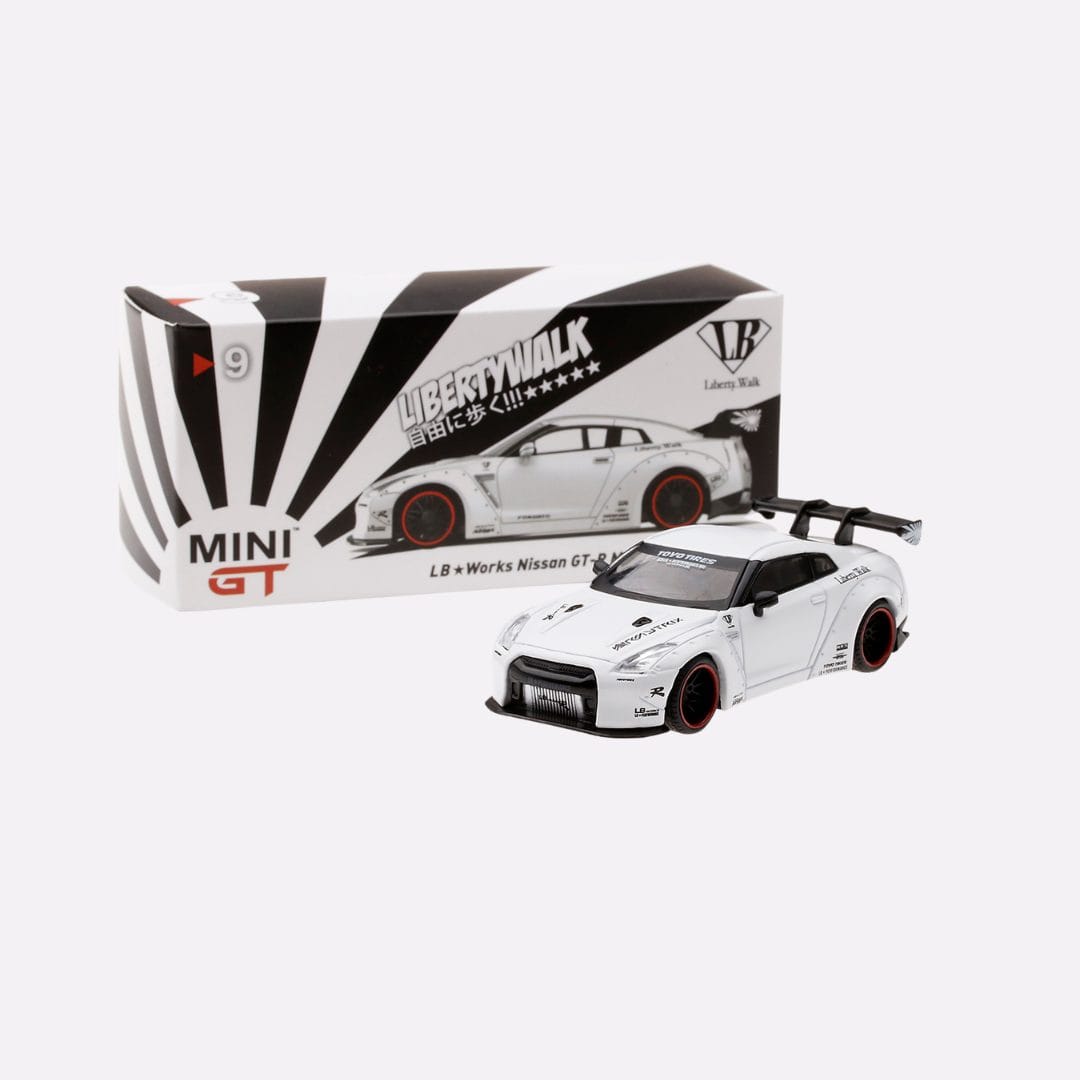 Mini GT - LB☆WORKS Nissan GT-R (R35) Matte White - Kuzucu Gaming