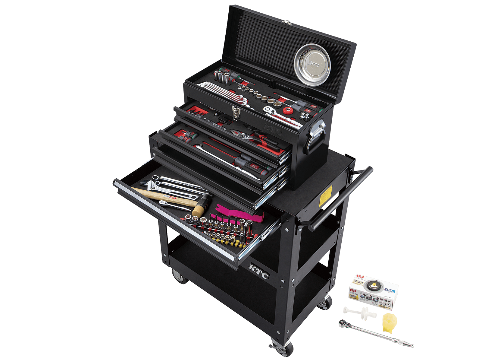 工具セット（チェスト+ワゴンタイプ）［98点］ | KTCツール