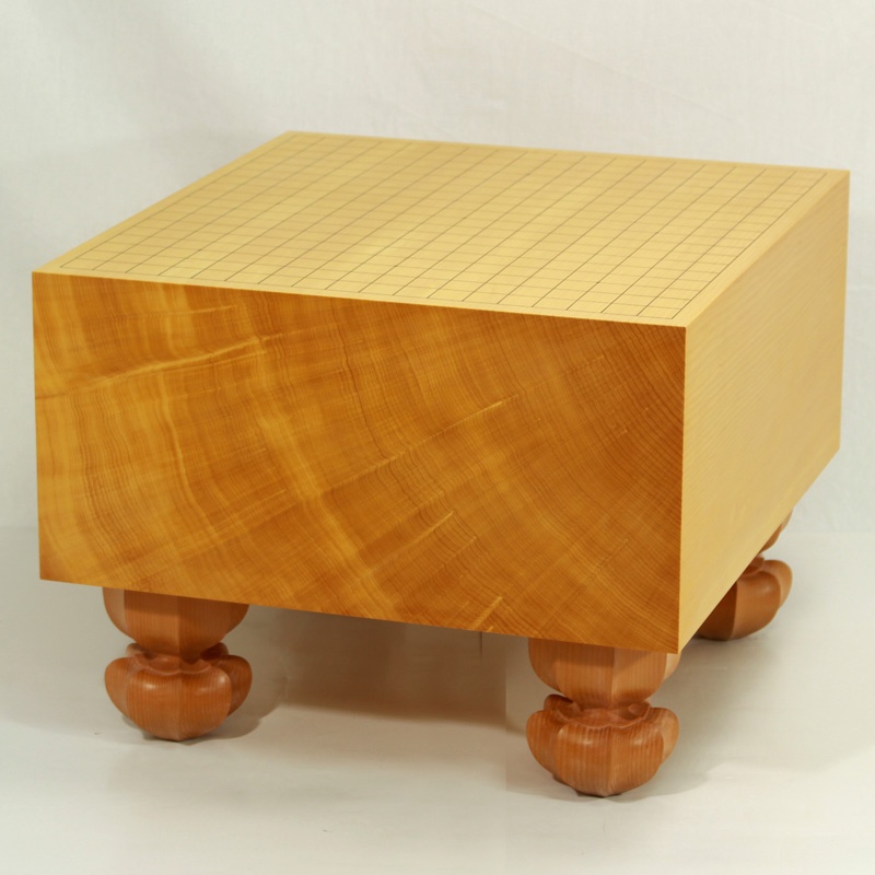 日向産】本榧脚付碁盤 7寸柾目 181221