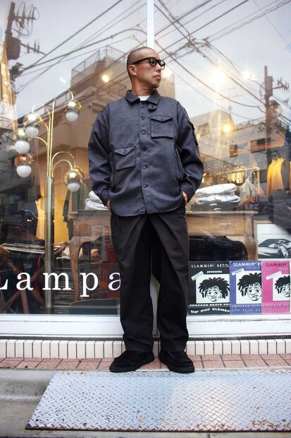MODMNT T／TWEED UTILITY CPO SHIRT [Lampa]