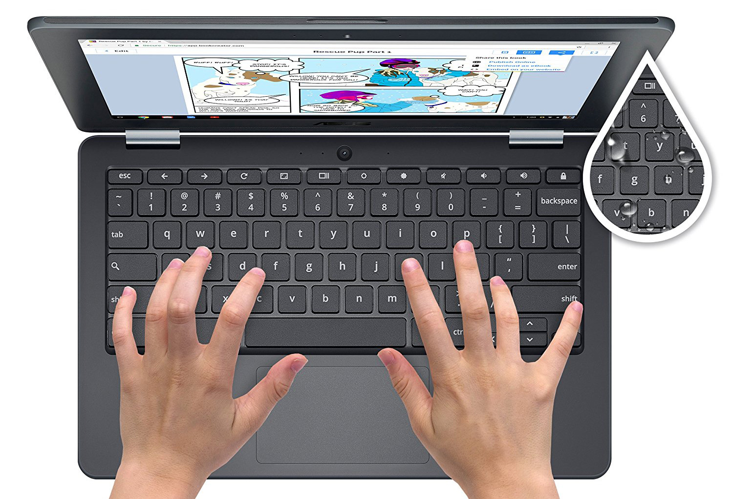 ASUS Chromebook Flip C213 - Celeron N3350 · HD Graphics 500 · 11.6