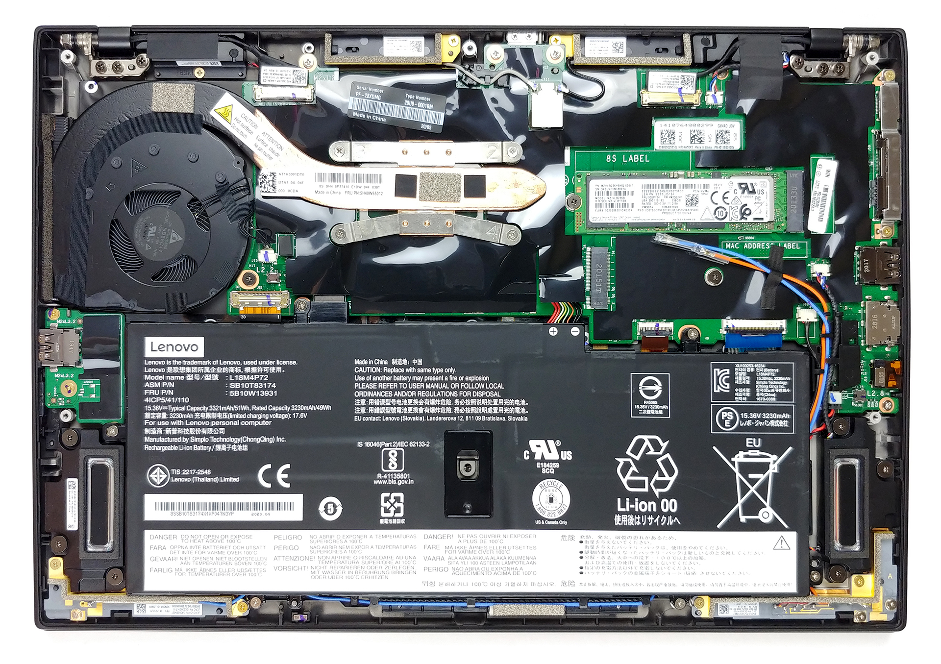 Inside Lenovo ThinkPad X1 Carbon 8th Gen - disassembly and upgrade