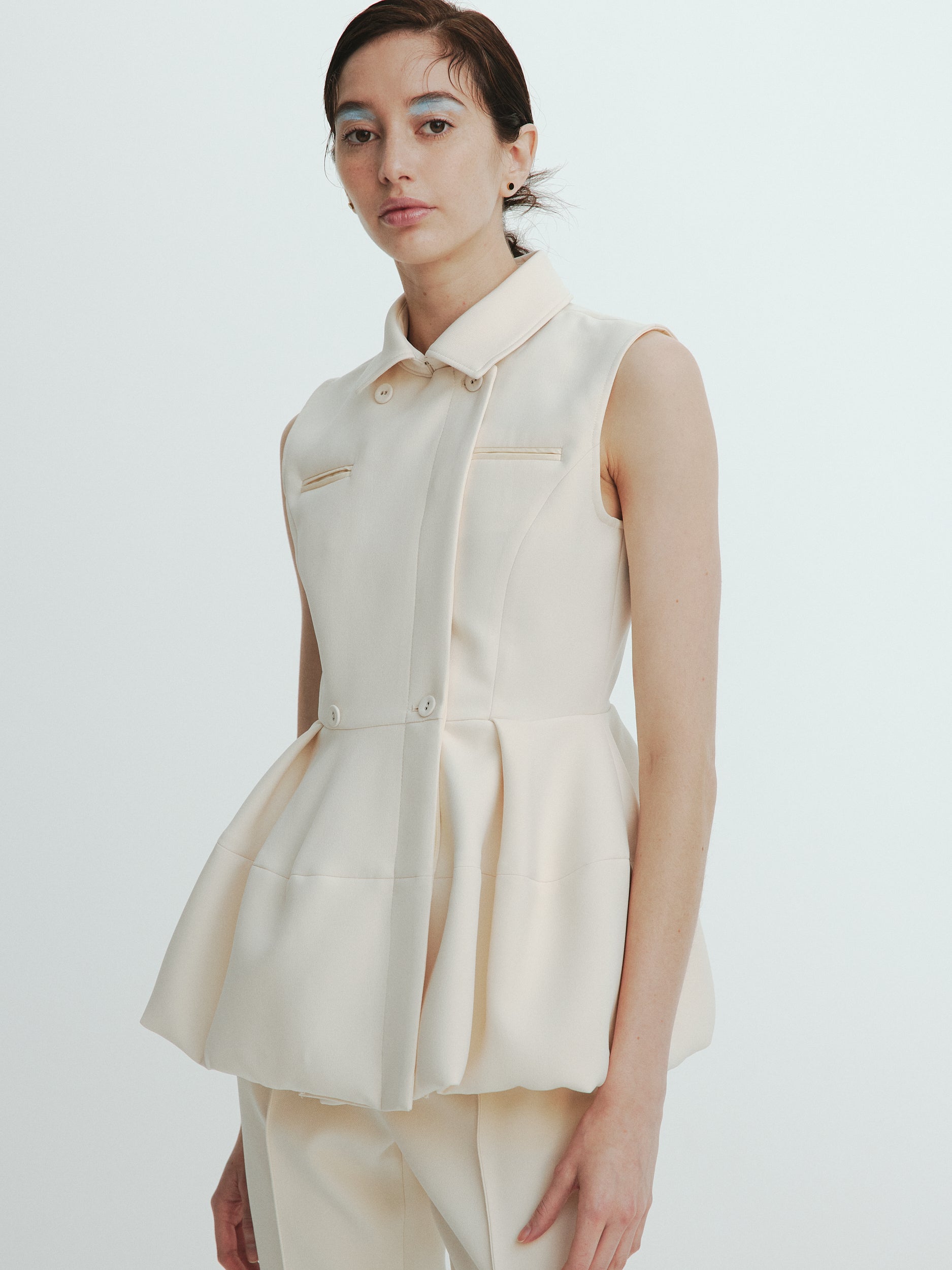 Balloon peplum Tops – L'AUBE BLANC