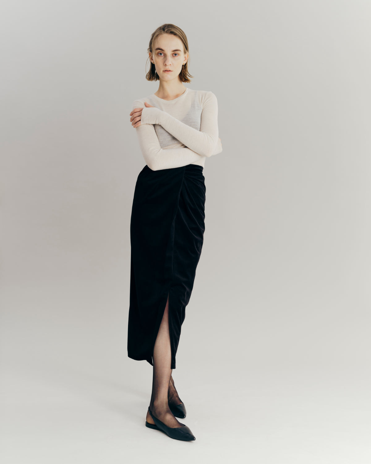 再入荷】Velvet Pencil Skirt – L'AUBE BLANC
