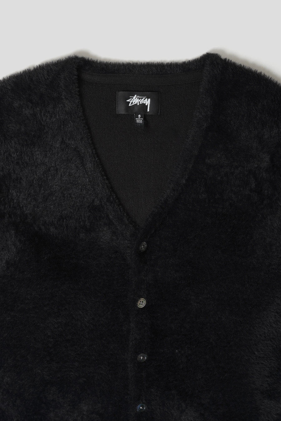 Stussy - BLACK SHAGGY CARDIGAN – LE LABO STORE