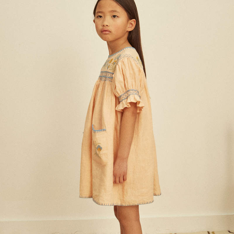 Apolina（アポリナ）2026SS DORA DRESS - satin pink - キッズ