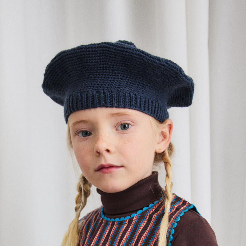 D1】Misha&Puff（ミーシャアンドパフ）2025AW Crochet Beret -Galaxy