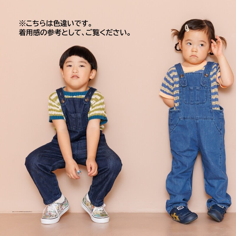 drop1】&pal（アンドパル）2026SS denim salopette pink デニム