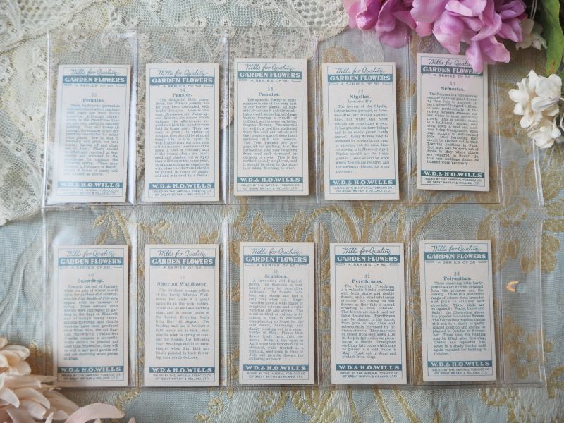 シガレットカード/花シリーズ/10枚セット/31~40 carte・カード