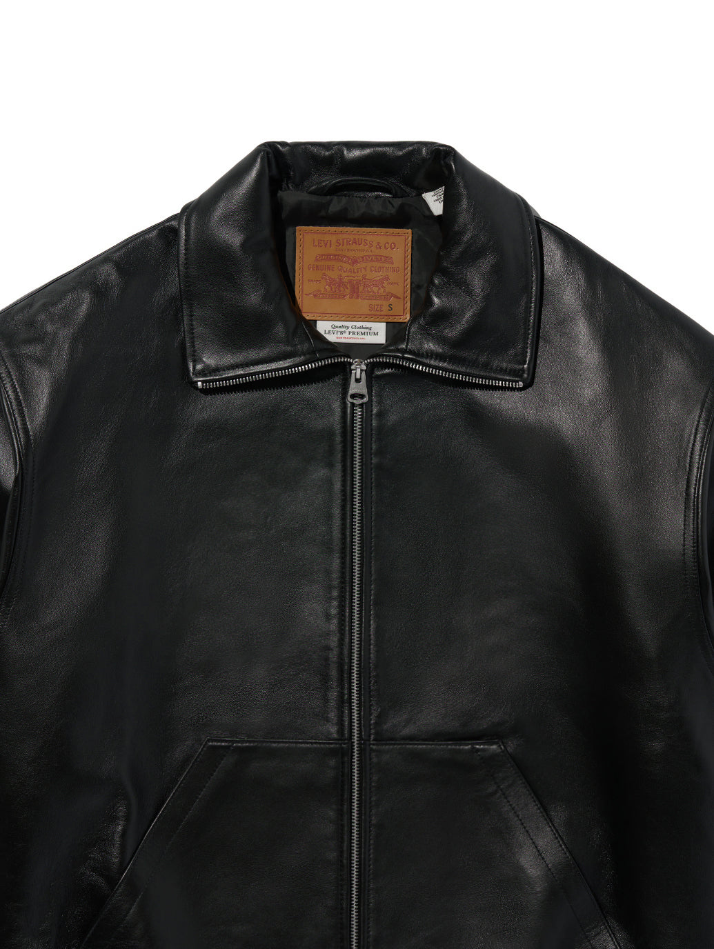 PREMIUM BLACK FULLZIP SPORTS LEATHER JACKET – リーバイス®公式