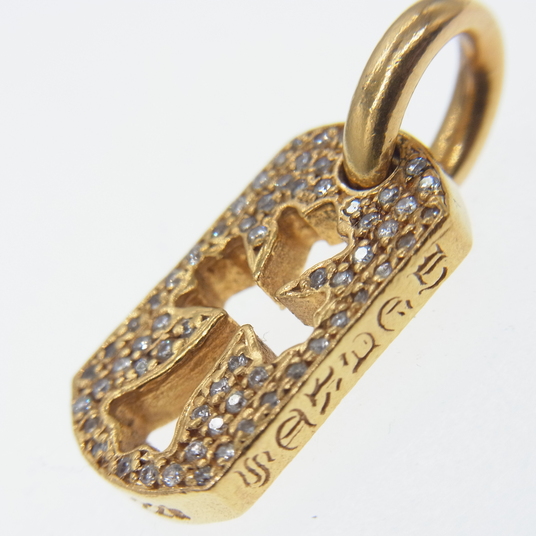 クロムハーツ 22K DT TNY CO CRS P D タイニー カットアウト クロス