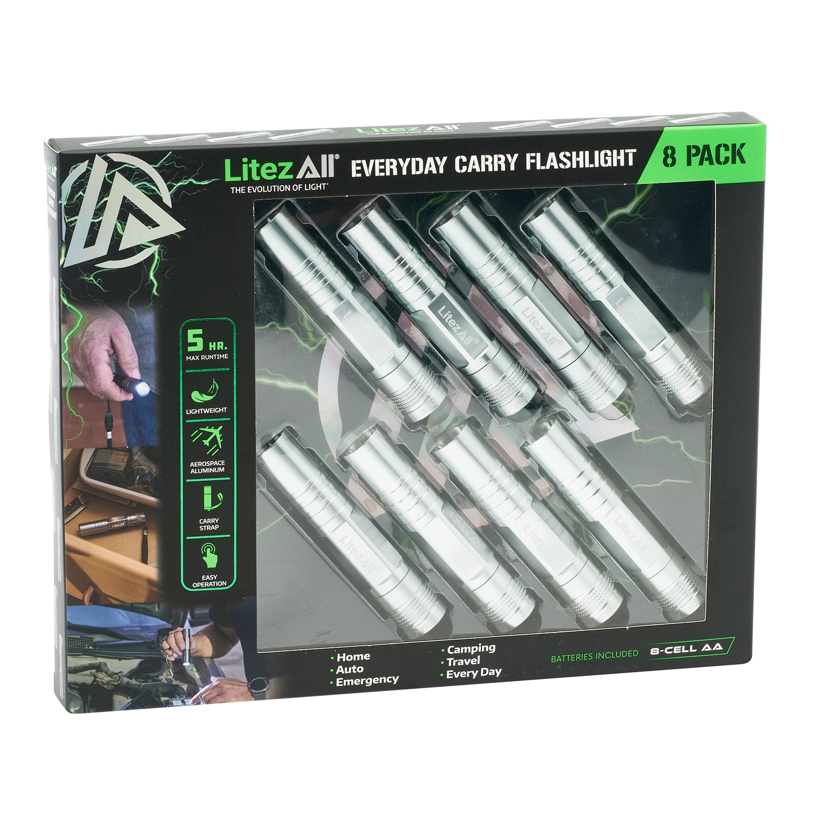 LitezAll® Keychain Flashlight 8-Pack Gift Box - LitezAll
