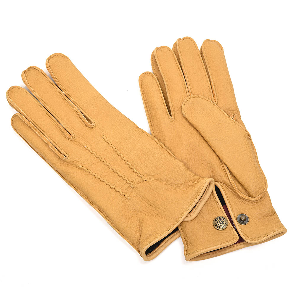 ペッカリー革 手縫い ブラウン手袋 未使用英国ヴィンテージ ペッカリー