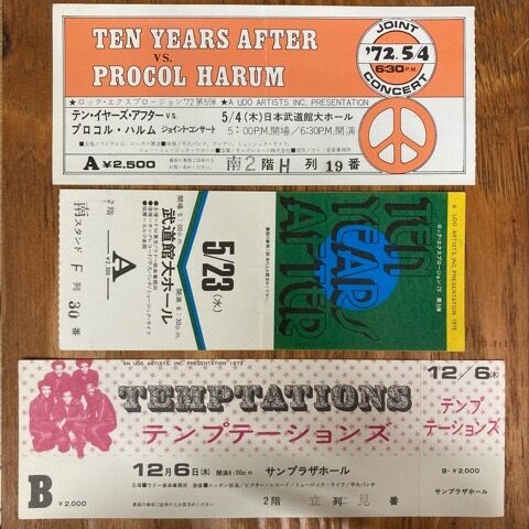 チケット半券79点 70年代＆初来日モノ多数！ レッド・ツェッペリン