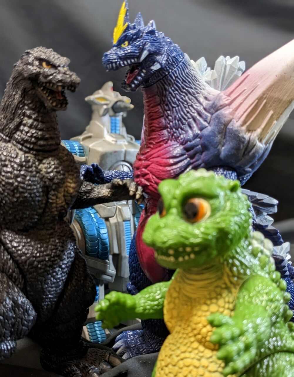 平成VSシリーズ「ゴジラvsスペースゴジラ」（バンダイ）ソフビ4体