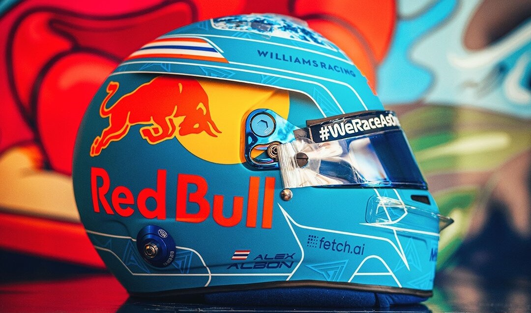 アレックス・アルボン、マイアミ仕様のヘルメット : F1通信jp