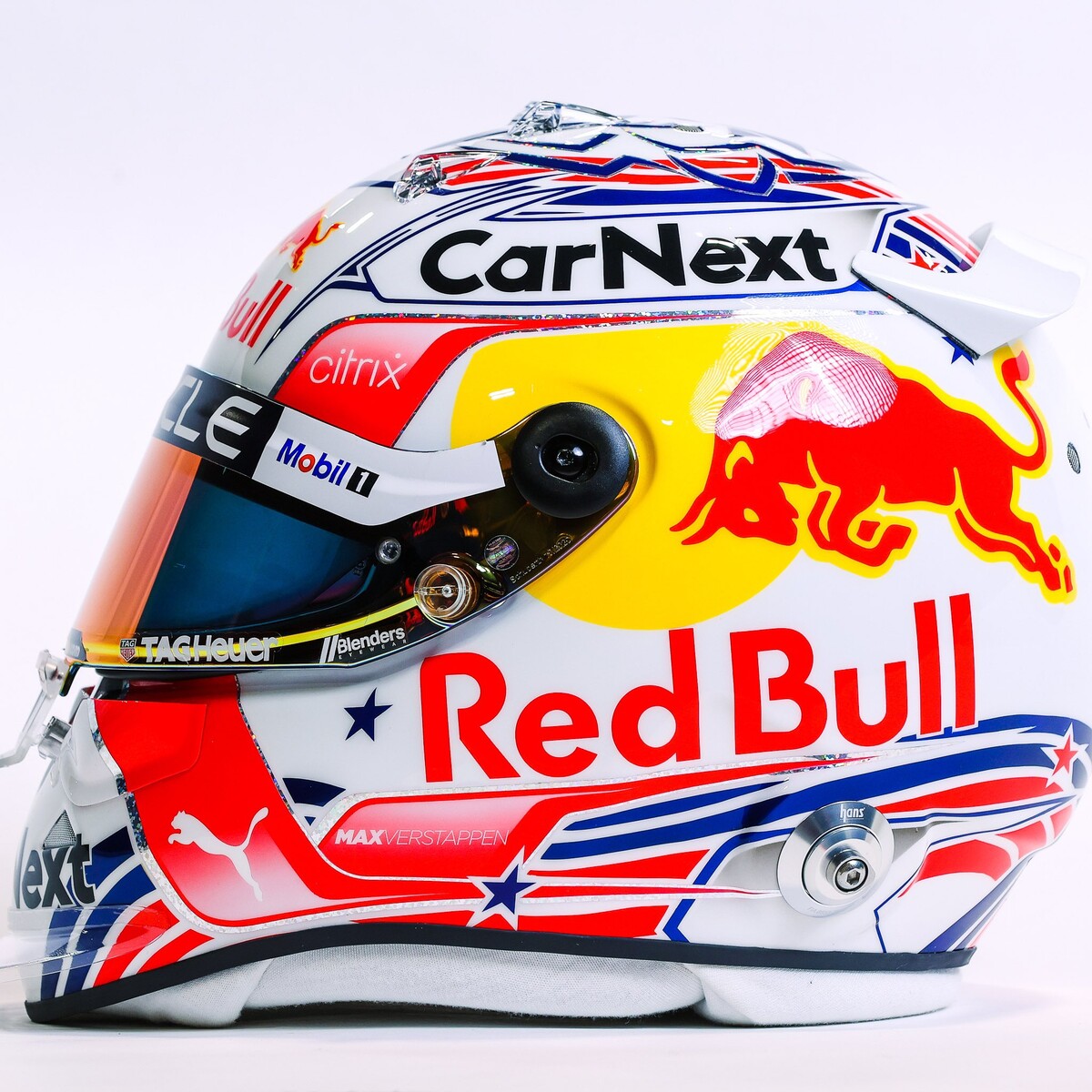 マックス・フェルスタッペン、アメリカ仕様のヘルメット : F1通信jp