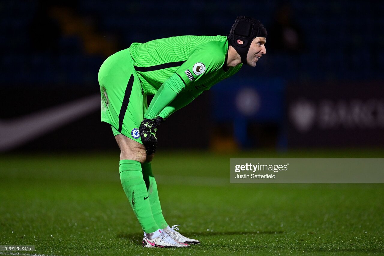 チェルシーU-23の試合で現役復帰したGKペトル・チェフが履いていた