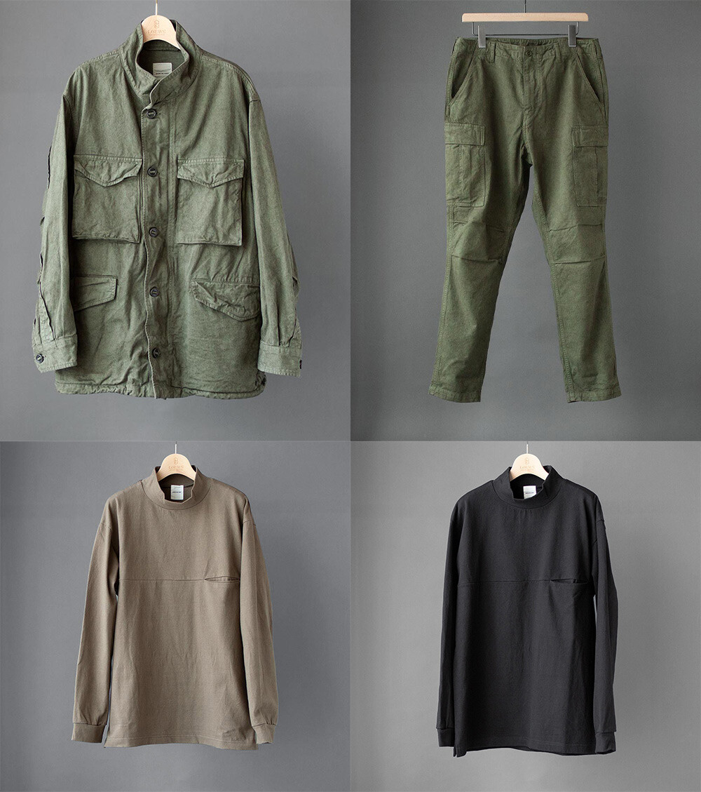 SAGE DE CRET 秋の新作3モデル。M65ミリタリージャケット、カーゴ