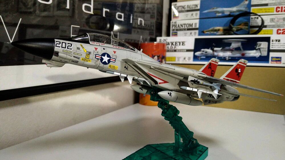 プラモデル】ハセガワ 1/72 F-14A 1機目(VF-31 トムキャッターズ) 完成