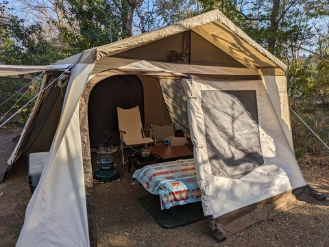 テント紹介 オガワ ロッジシェルターT/C : S家のキャンプ日記