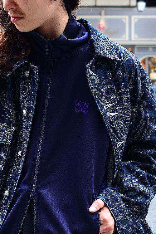 NEEDLES[ニードルズ] 23AW Track Jacket-Poly Smooth [Wine/Ivy Green