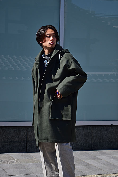 AURALEE[オーラリー] 23AW Light Melton Hooded Liner Coat