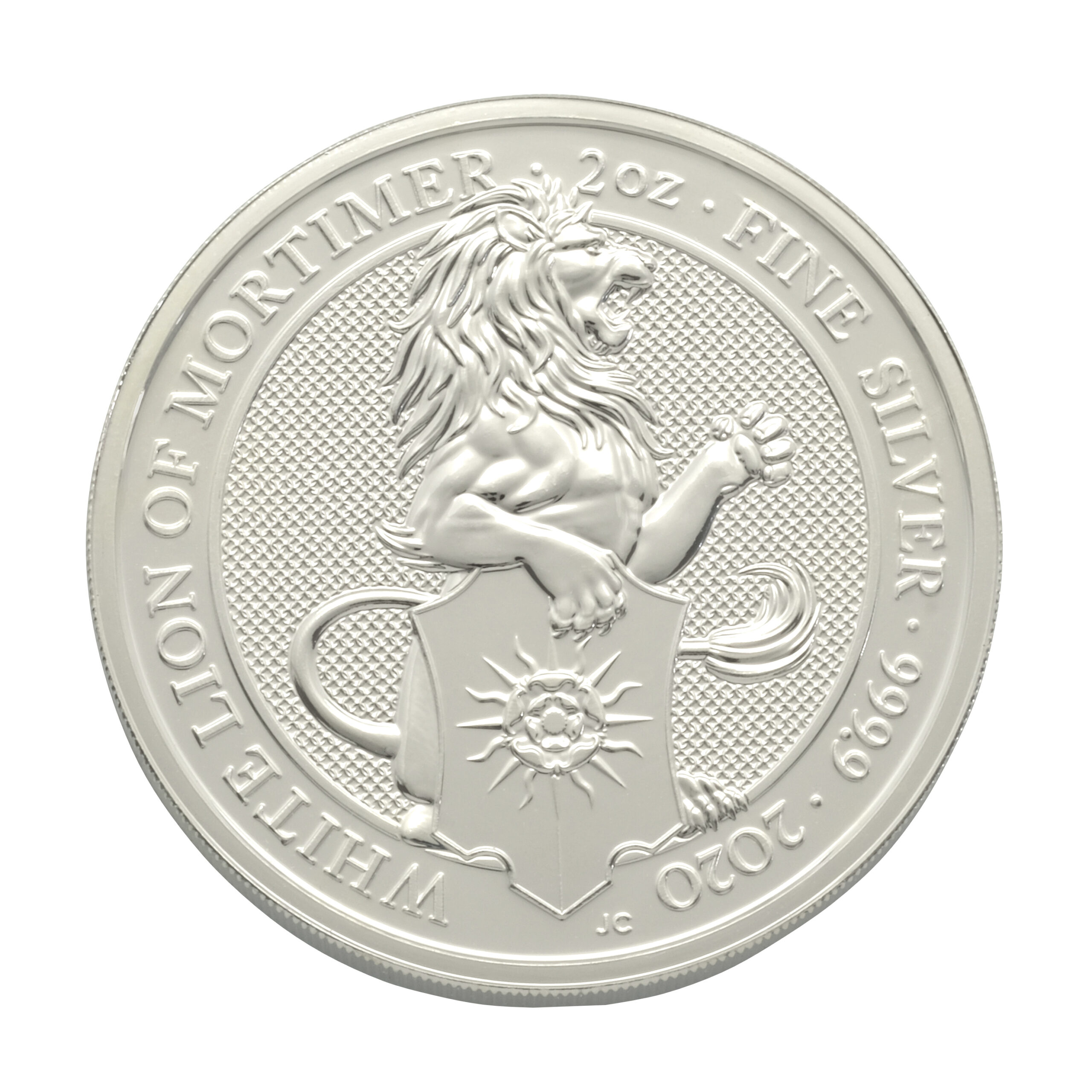 ホワイトライオンオブモーティマー 2oz 銀貨 2020年 2020 Queens