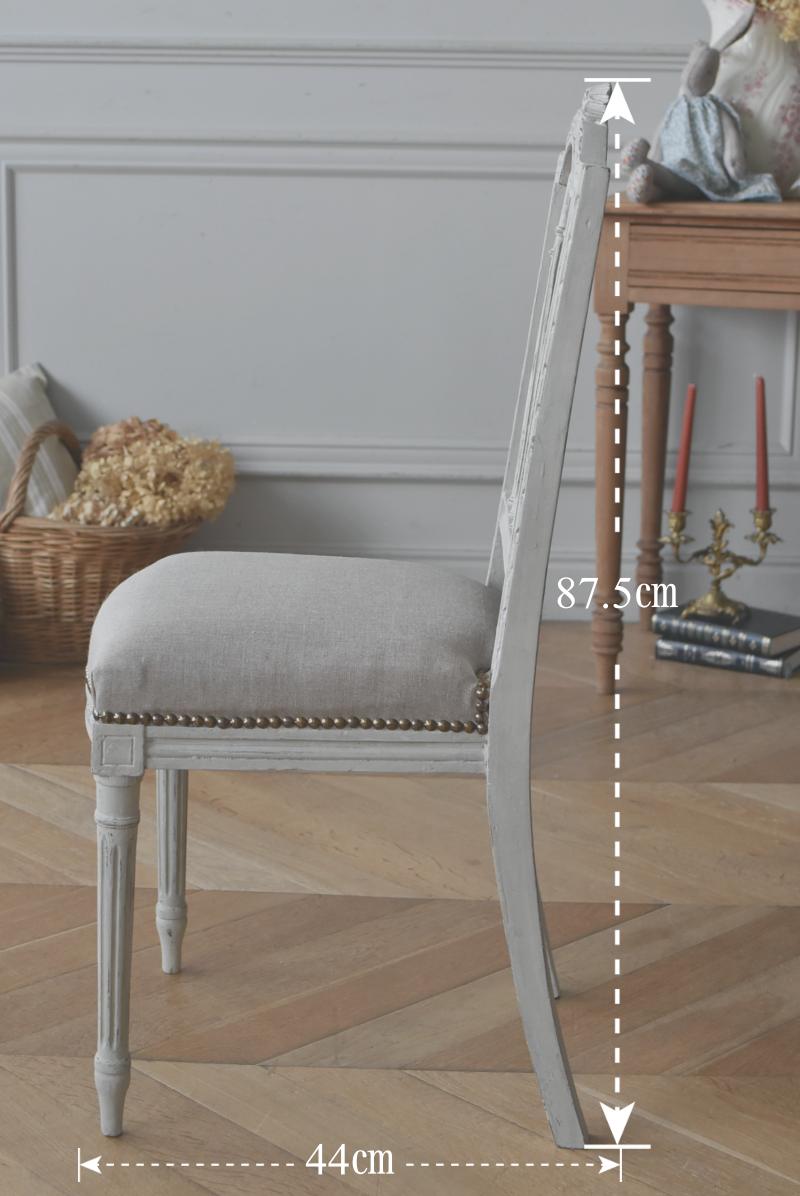 アンティークチェア.リボン8 フレンチチェア ホワイト 小椅子