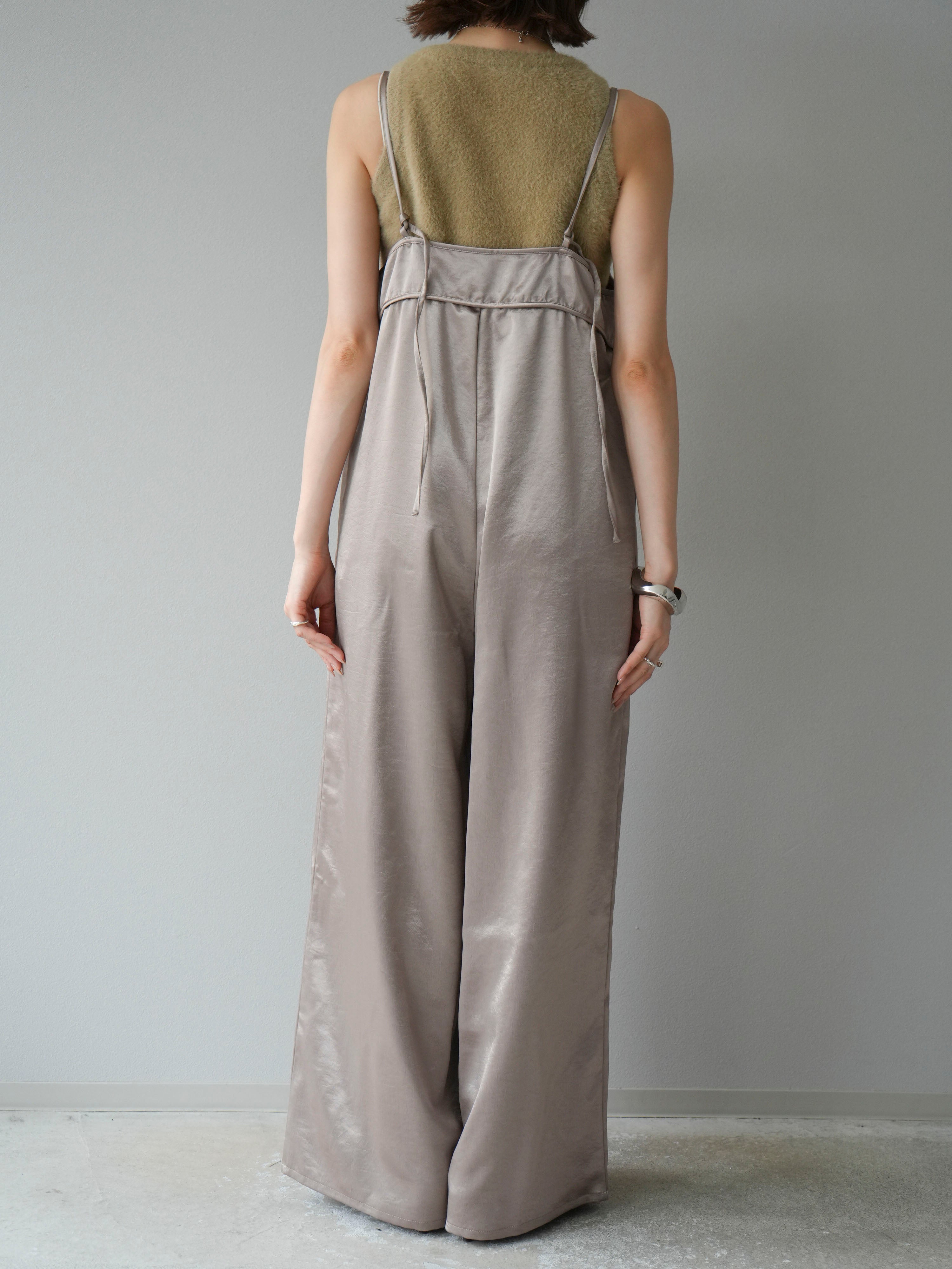 予約]サテンビスチェオールインワン/グレージュ – Lumier