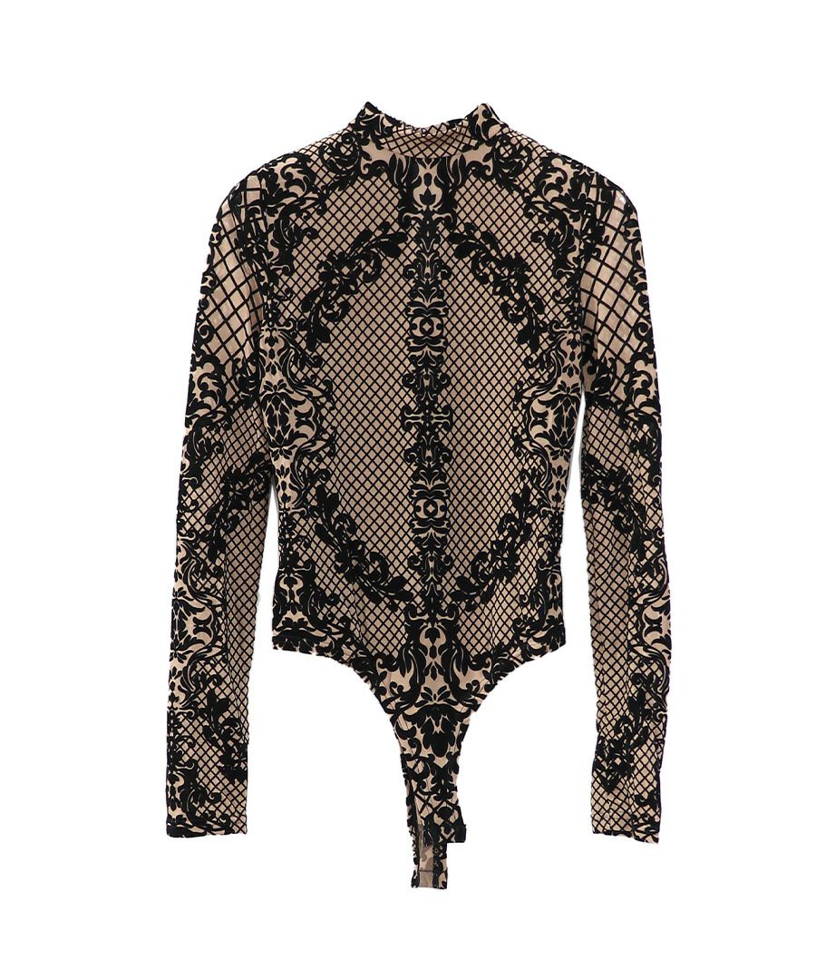 レースデザイン長袖ボディスーツ | LVEU.（ラブユ.）