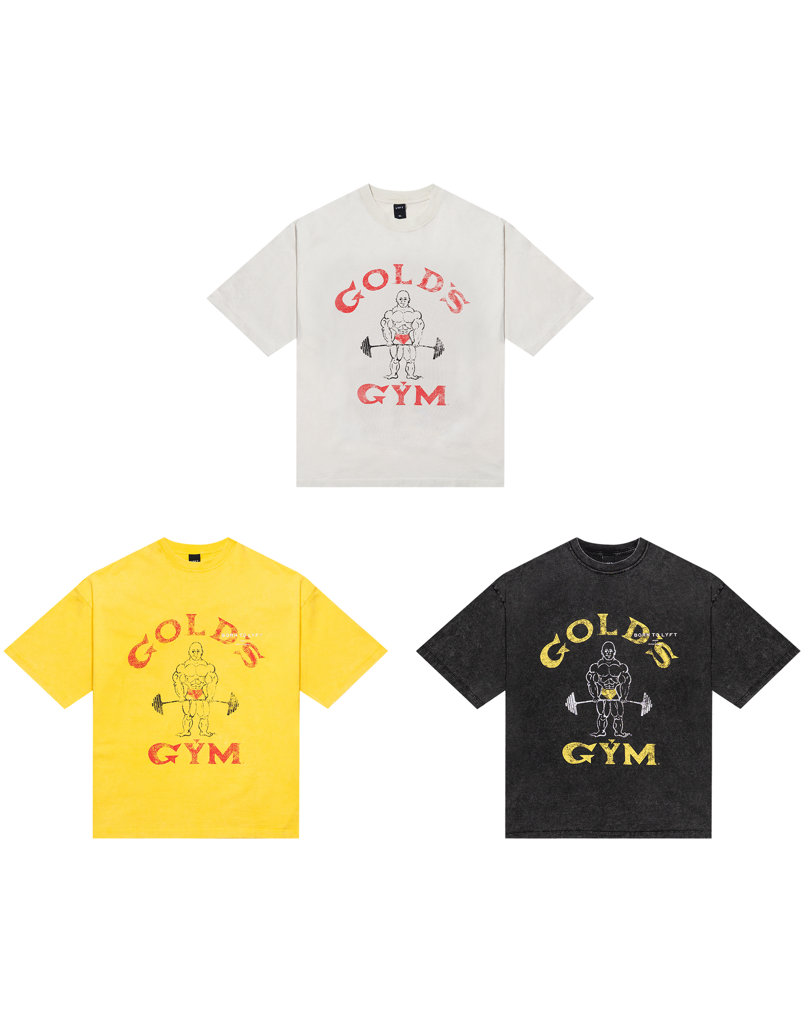 LÝFT × GOLD'S Gym Vintage Logo Hoodie Vintage Golds Gym Hoodie Men