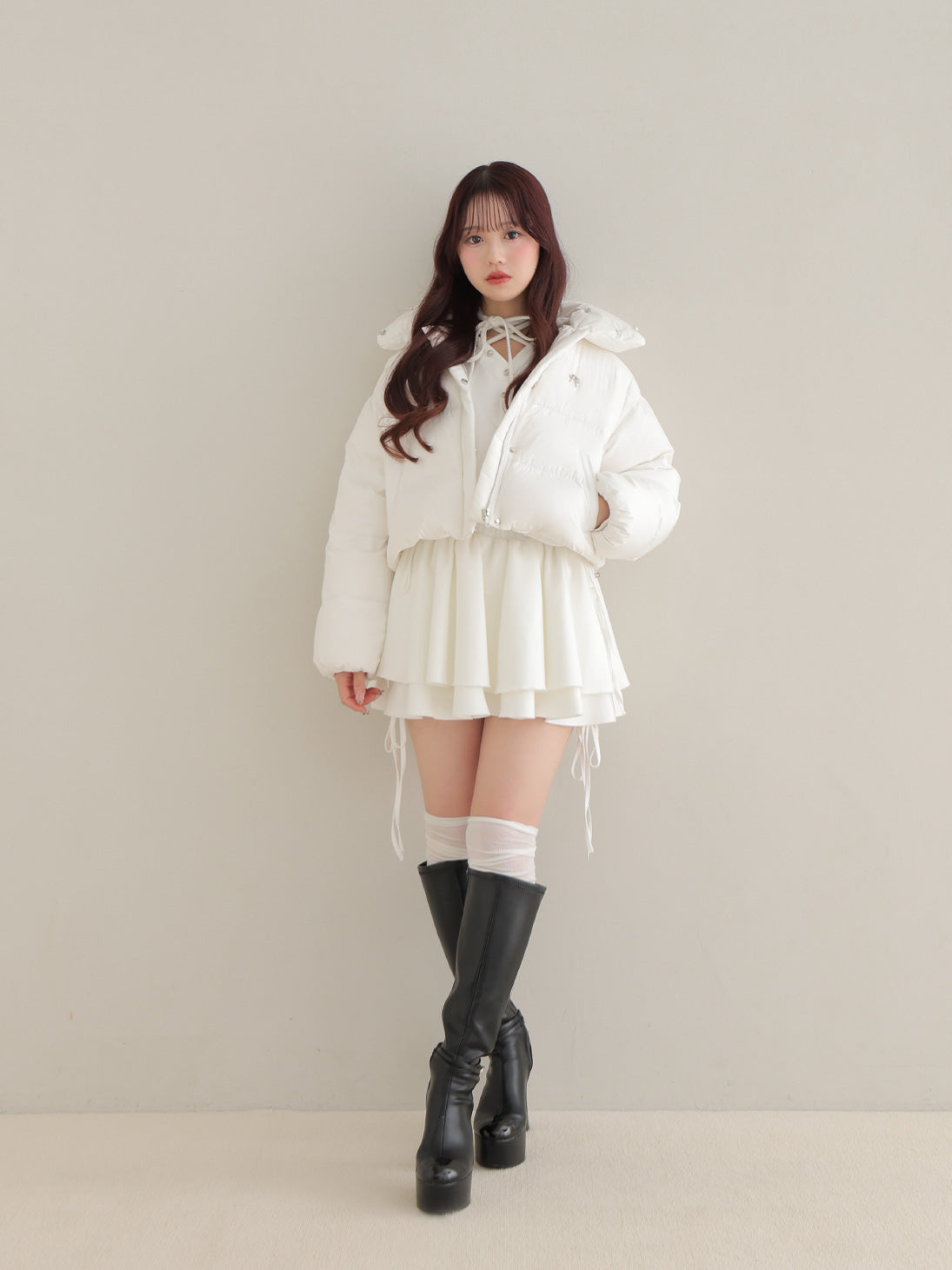 Bijou cropped down jacket(eme10815) – M me eme