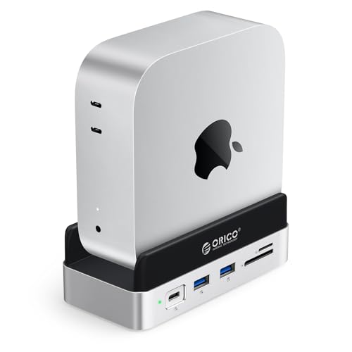 Amazon.co.jp: ORICO MiniDock Mac mini M4用スタンド ドック 10-IN-1