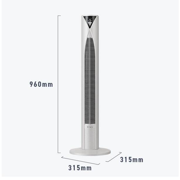 Amazon | Kirala Air Mare マーレ アイスブラック 縦型扇風機 タワー