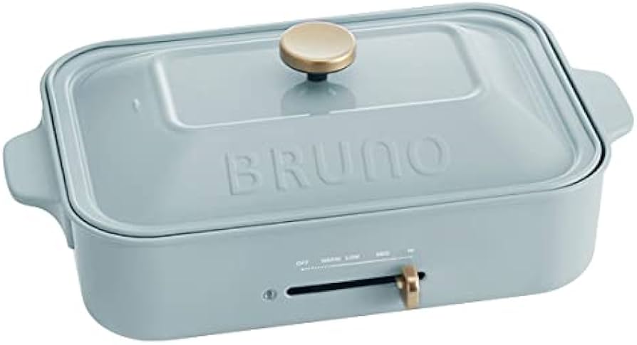 Amazon | BRUNO コンパクトホットプレート [ サックスブルー / 本体＆2