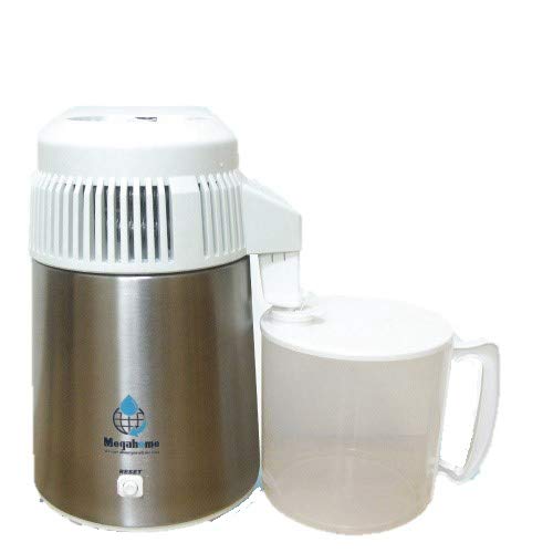 Amazon | 蒸留水器（白・本体ステンレス） 新型ポリ容器付き 「メガ