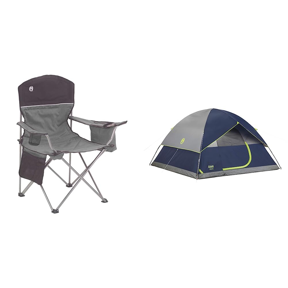 Amazon.com : Coleman Camping Chair with 4 Can Cooler | Chair with