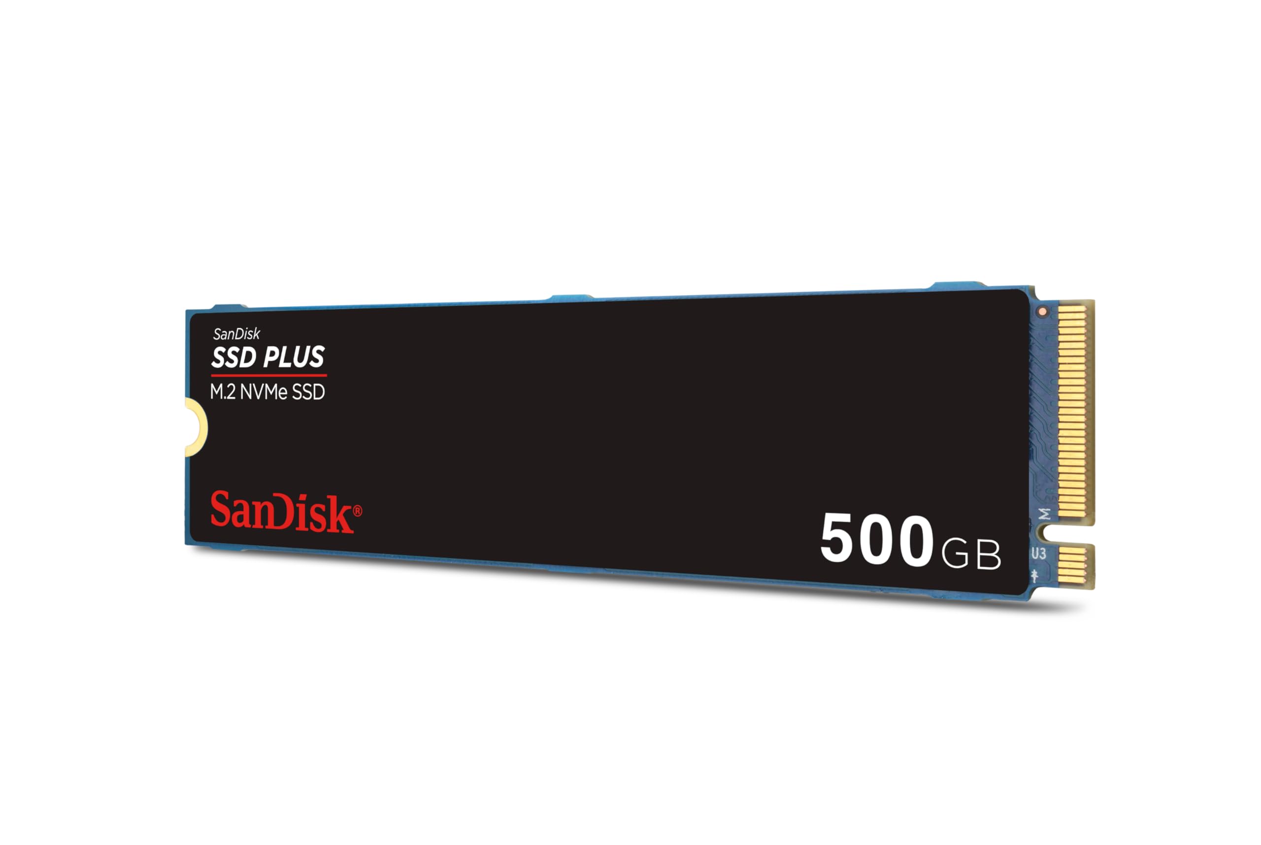Amazon | SanDisk SSD Plus 500GB M.2 NVMe SSD, Internal SSD, PCIe