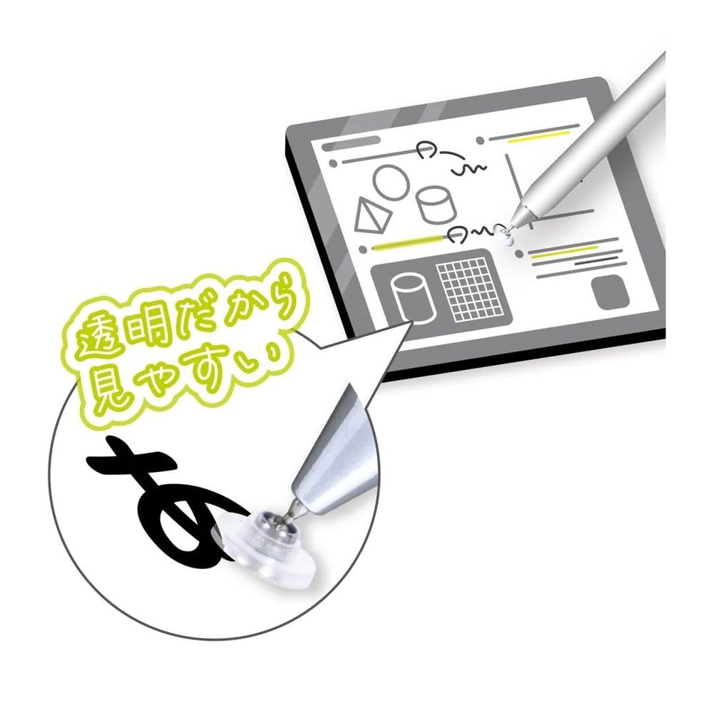 Amazon | クツワ ミラガク ノック式タッチペン 透明ディスクタイプ