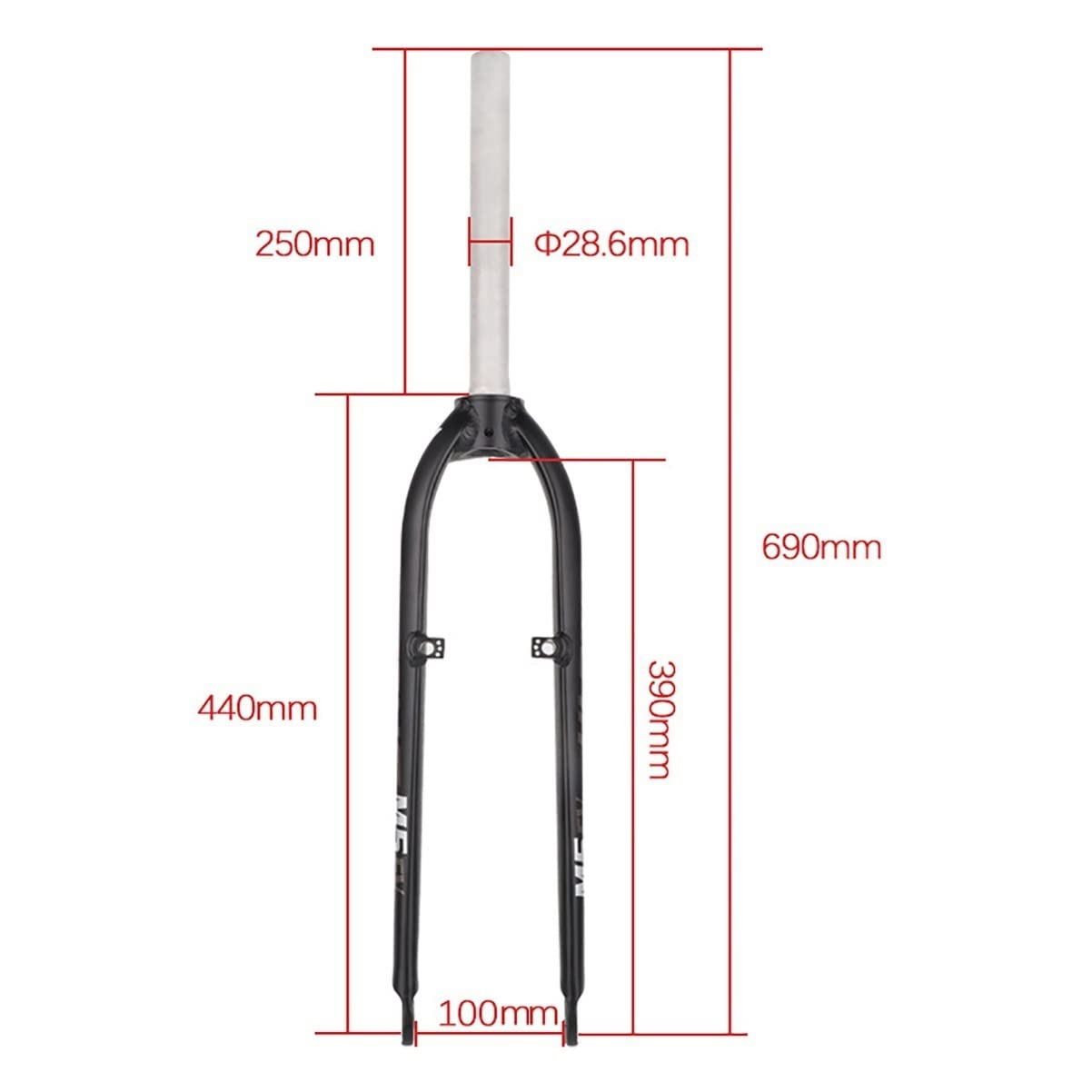 Amazon | 26/27.5インチ MTB リジッドフォーク 1-1/8 インチ